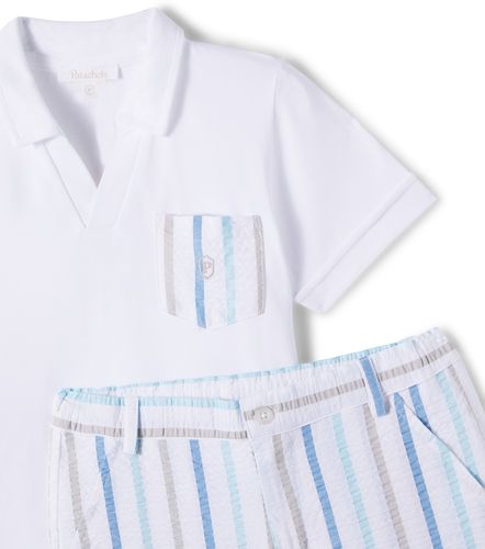 Set de polo y shorts de algodón - Patachou - Modalova