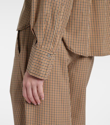 Camicia in misto cotone a quadri - Vince - Modalova