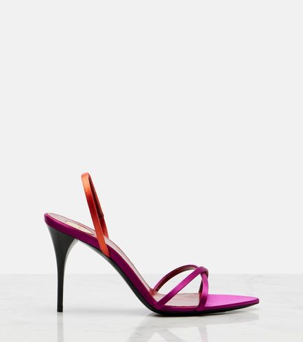 Justify crepe satin slingback sandals - Saint Laurent - Modalova