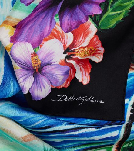 Panuelo de sarga de seda estampada - Dolce&Gabbana - Modalova