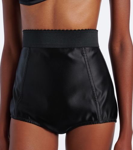 Scalloped satin micro shorts - Dolce&Gabbana - Modalova