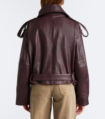 Double-breasted leather jacket - 7 For All Mankind - Modalova