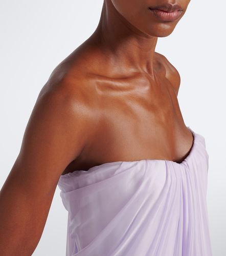 Abito lungo bustier in chiffon di seta - McQueen - Modalova