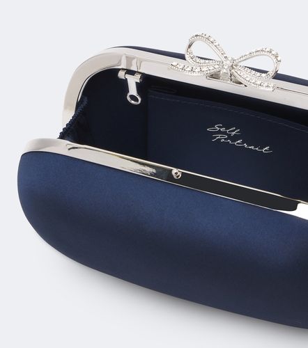 Clutch in raso con cristalli - Self-Portrait - Modalova