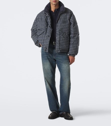 Reversible cotton flannel down jacket - Miu Miu - Modalova