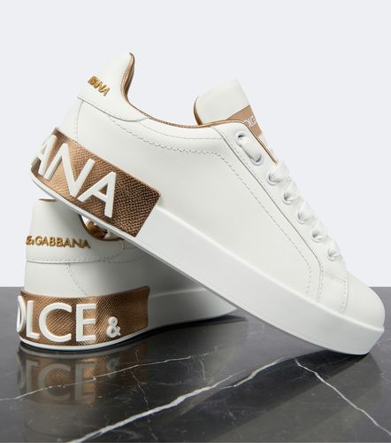Sneakers Portofino aus Leder - Dolce&Gabbana - Modalova