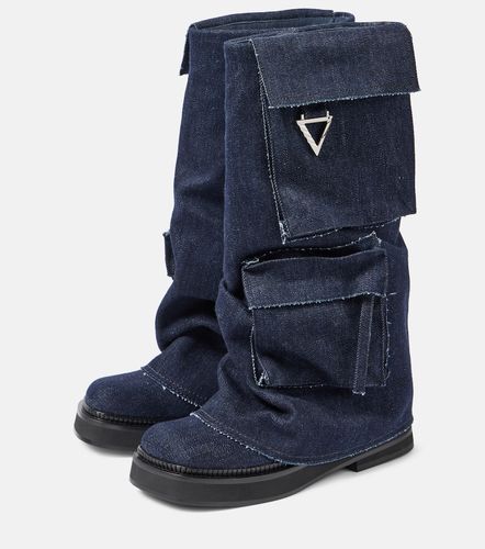 Botas de combate Robin de denim - The Attico - Modalova