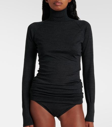 Draped wool turtleneck bodysuit - Alaia - Modalova