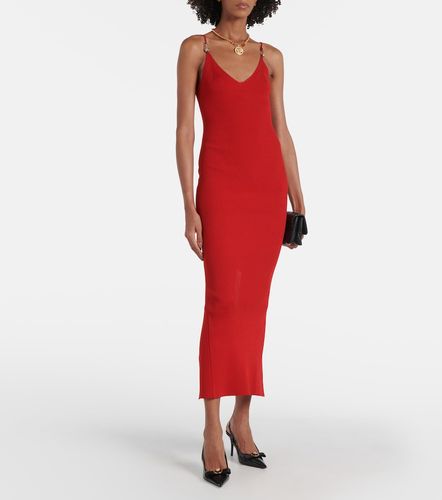 Abito sottoveste in maglia a coste - Versace - Modalova