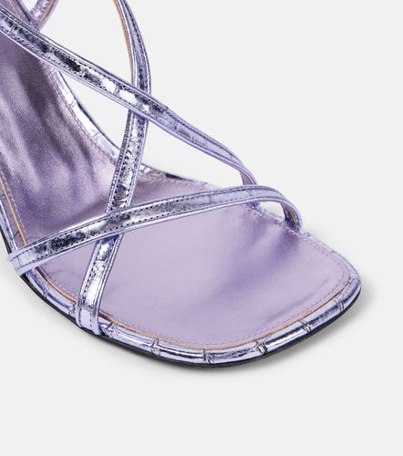 Metallic leather sandals - Dries Van Noten - Modalova