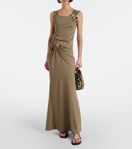 Embellished ruched jersey maxi skirt - Christopher Esber - Modalova