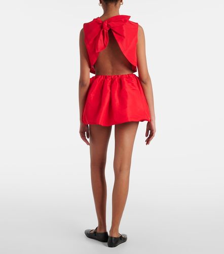 Bow-detail open-back faille crop top - Patou - Modalova