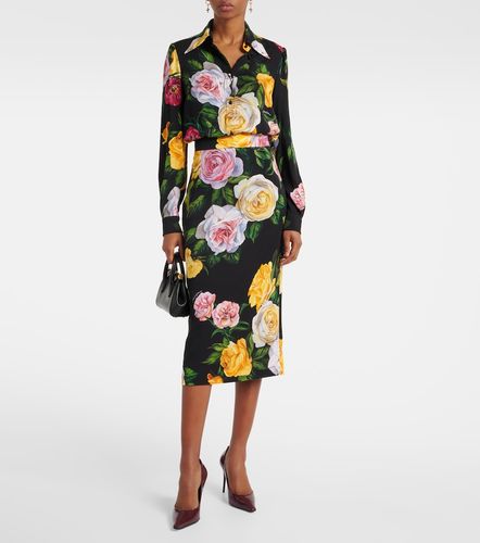 Floral silk-blend charmeuse shirt - Dolce&Gabbana - Modalova