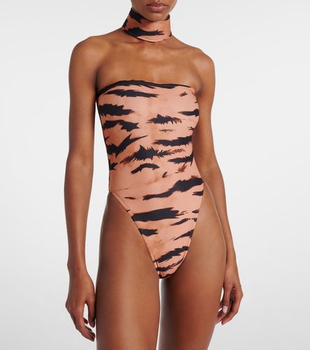 X Sabine Getty printed strapless swimsuit - Adriana Degreas - Modalova