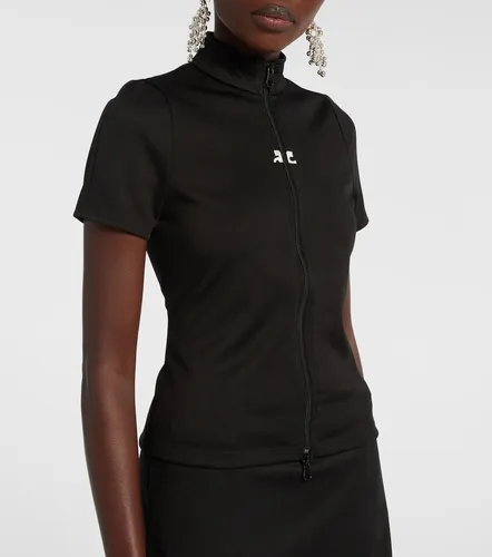 Interlock logo zip-up jersey top - Courreges - Modalova