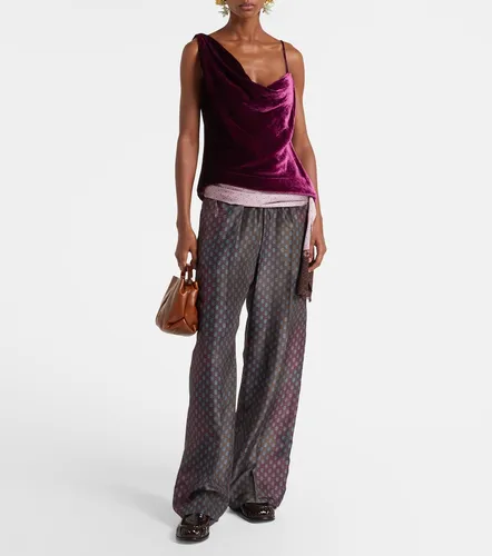 Top de terciopelo drapeado - Dries Van Noten - Modalova