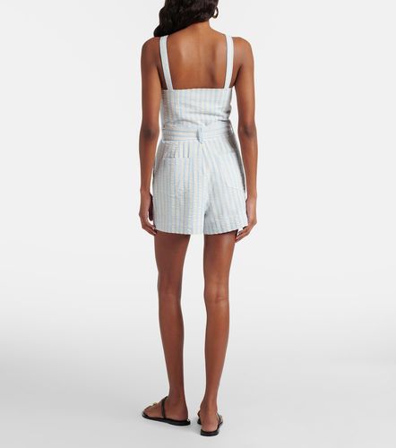 Striped cotton-blend seersucker romper - Simkhai - Modalova