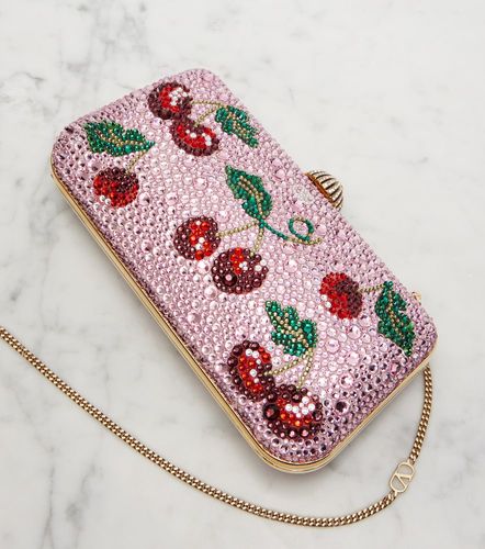 Carry Secrets Cherryfic embellished clutch - Valentino Garavani - Modalova