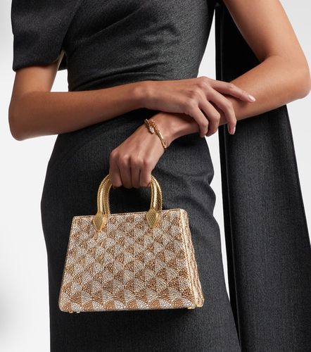Borsa Serpentine Duo Small in suede con cristalli - Bvlgari - Modalova