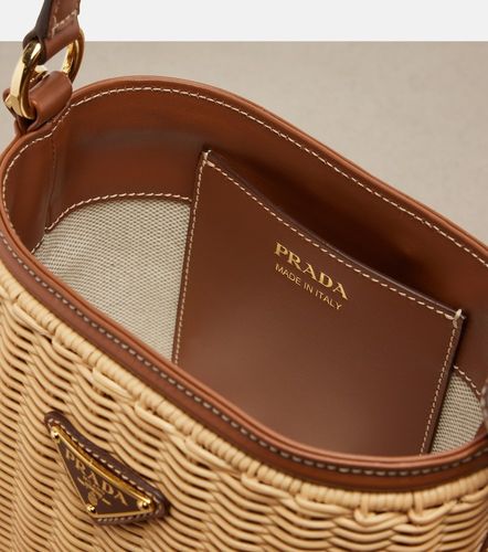 Prada Secchiello in vimini e pelle - Prada - Modalova