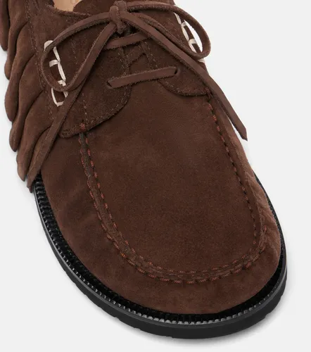 Scarpe da barca in suede con volant - JW Anderson - Modalova