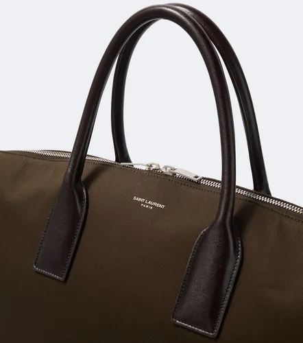 Bolso de lona con piel - Saint Laurent - Modalova