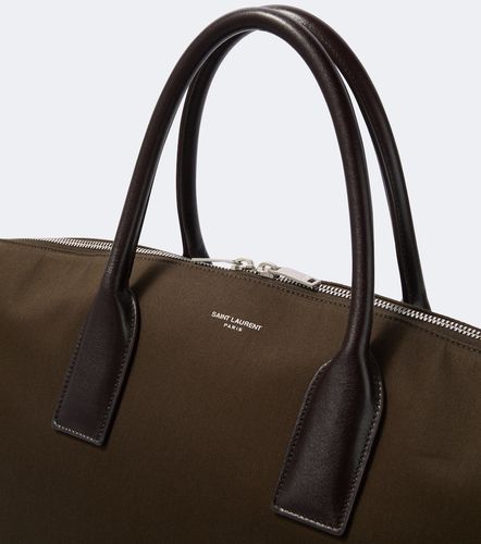 Borsa da viaggio in canvas con pelle - Saint Laurent - Modalova