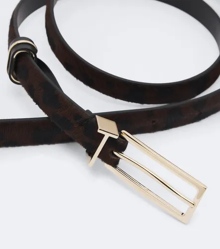 Cinturón de pelo estampado con piel - Tom Ford - Modalova