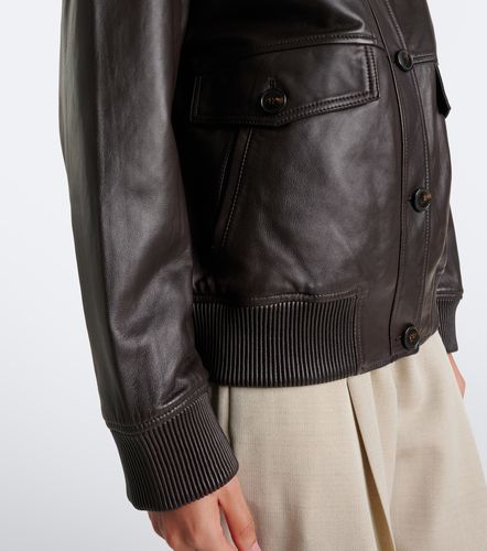 Chaqueta blusón de piel - Yves Salomon - Modalova