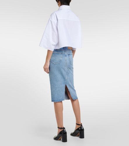Gonna midi di jeans - MM6 Maison Margiela - Modalova