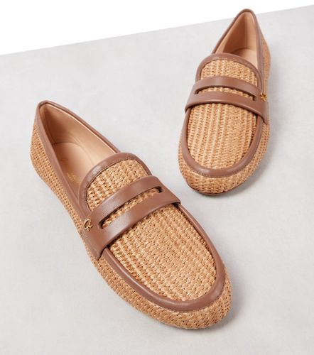 Mocasines de rafia con piel - Gianvito Rossi - Modalova