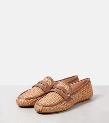 Mocasines de rafia con piel - Gianvito Rossi - Modalova