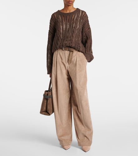 Monili suede slingback pumps - Brunello Cucinelli - Modalova