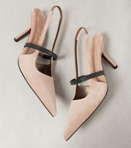 Pumps slingback Monili in suede - Brunello Cucinelli - Modalova
