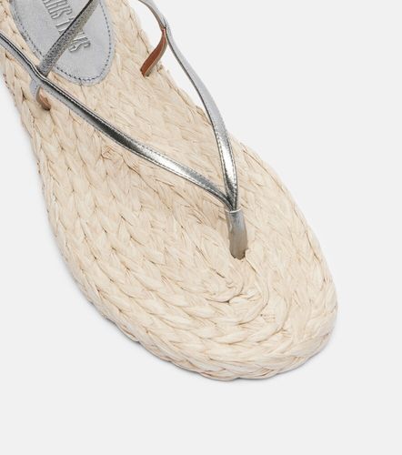Hydra metallic leather and raffia sandals - Paris Texas - Modalova