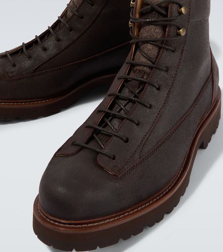 Leather lace-up boots - Brunello Cucinelli - Modalova
