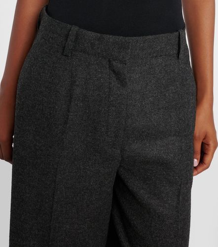 Pantaloni a gamba larga in flanella a vita alta - Toteme - Modalova