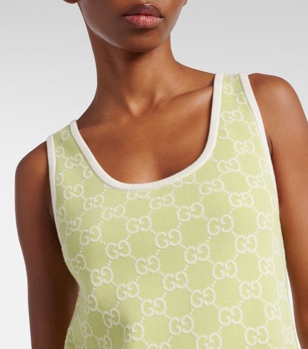 Vestido corto de jacquard de algodón GG - Gucci - Modalova