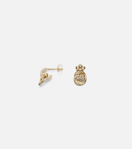 Forme Knot 14kt earrings with diamonds - Stone and Strand - Modalova