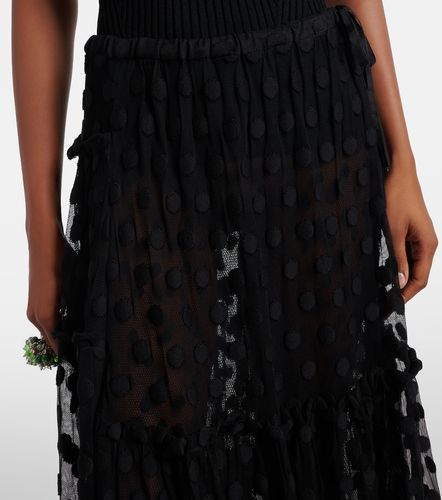 Polka-dot asymmetric cotton-blend maxi skirt - Dries Van Noten - Modalova