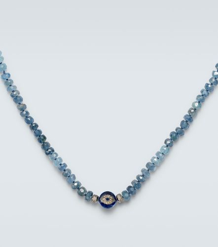 Sterling silver beaded necklace with gemstones - Ileana Makri - Modalova