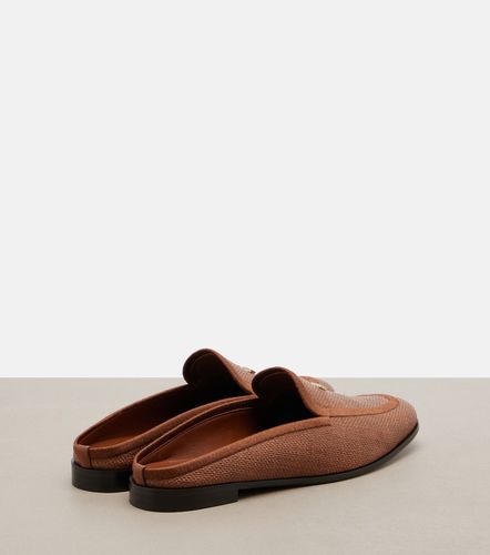 Mules Amito de rafia con piel - Max Mara - Modalova