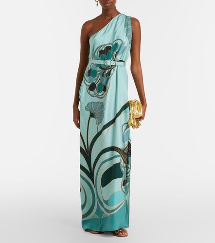 Roy printed one-shoulder silk maxi dress - La DoubleJ - Modalova