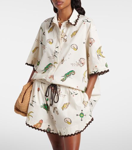 Printed oversized cotton shirt - Alemais - Modalova