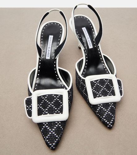Maysli raffia-effect slingback pumps - Manolo Blahnik - Modalova
