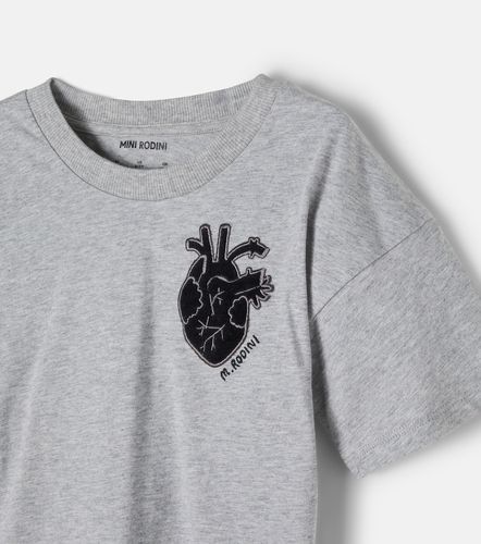 Camiseta de jersey de algodón bordada - Mini Rodini - Modalova