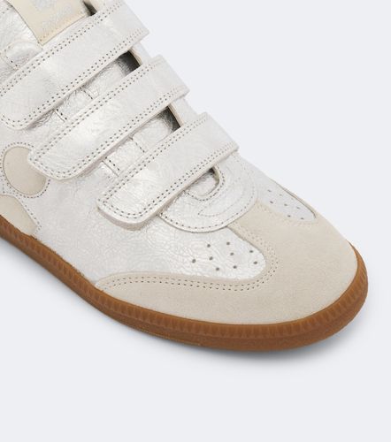 Beth suede-trimmed metallic leather sneakers - Isabel Marant - Modalova