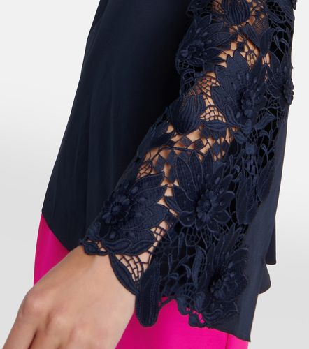 Blusa de algodón con encaje - Oscar de la Renta - Modalova
