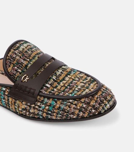 Mules de bouclé con piel - Gianvito Rossi - Modalova