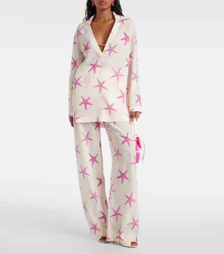 Printed high-rise silk wide-leg pants - Valentino Garavani - Modalova